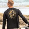 Dragon Medallion - Black Long Sleeve Crewneck T-Shirt